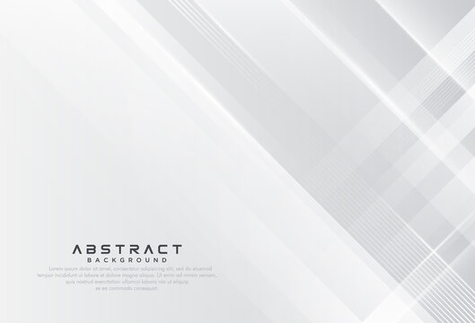 Modern white gray abstract background creative design. Trendy simple banner template graphic concept. Shiny grey geometry texture element. Suit for poster, cover, banner, flyer, brochure