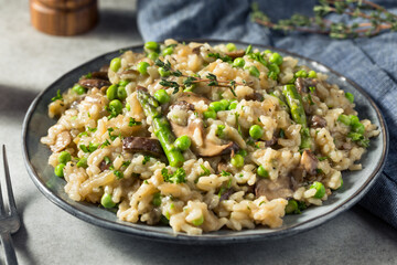 Homemade Italian Asparagus and Mushroom Risotto