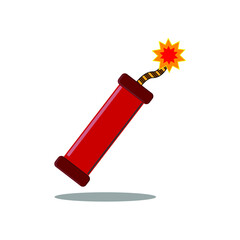bomb cartoon illustration on white background