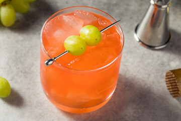 Boozy Refreshing Grape Enzoni Cocktail with Gin