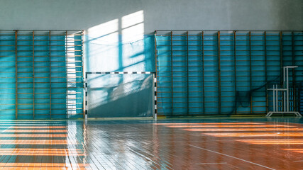 View of school gymnasium in the sun