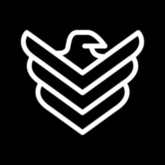 Abstract line eagle logo