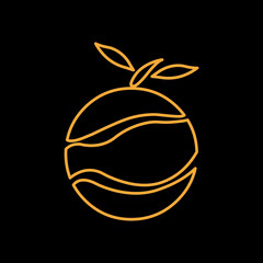 Abstract line orange logo