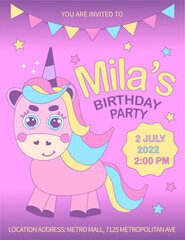 Obraz na płótnie Canvas children's birthday invitation