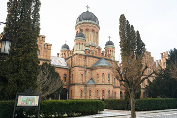 Obraz premium Orthodox Church of Three Saints on the territory of Chernivtsi National University in Chernivtsi, Ukraine