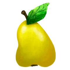pear with leaf