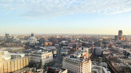 Fototapeta na wymiar Aerial view of the Liverpool from a view point, United Kingdom