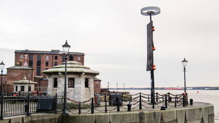 Fototapeta na wymiar View of the Royal Albert Dock in Liverpool, United Kingdom