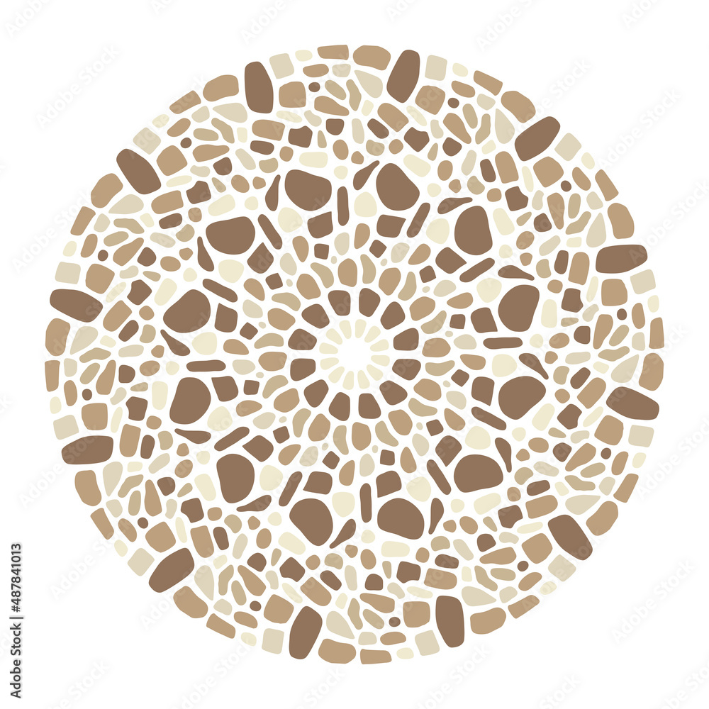 Poster vector abstract colorful mosaic round pattern