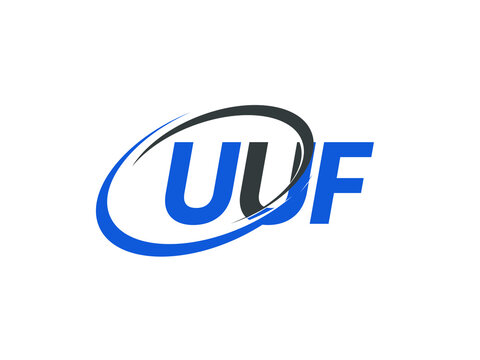 UUF letter creative modern elegant swoosh logo design