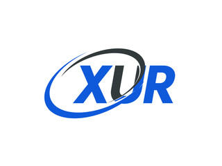 XUR letter creative modern elegant swoosh logo design