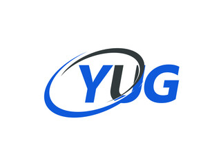 YUG letter creative modern elegant swoosh logo design