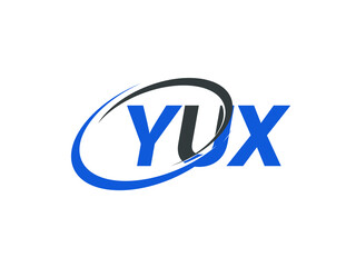 YUX letter creative modern elegant swoosh logo design