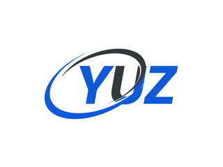 YUZ letter creative modern elegant swoosh logo design