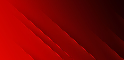 Abstract elegant red gradient background with shiny lines. Modern simple diagonal lines texture design. Minimal vector stripes graphic element. Vector illustration © MooJook