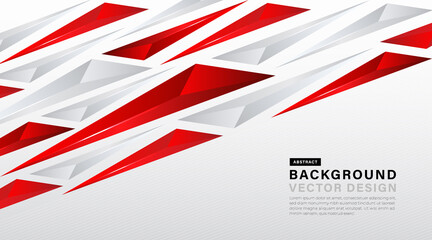 Abstract red and white geometric technology background. Modern hi-tech triangle shapes element. Futuristic technology graphic concept. Suit for cover, poster, brochure, flyer, banner, presentation