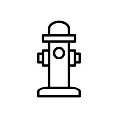 Fire Hydrant Icon Vector Illustration in Trendy Flat Style Design