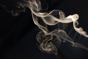 smoke on black