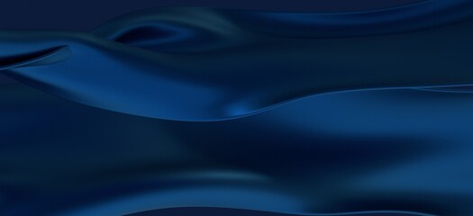 Abstract blue waves background.3d Rendering.