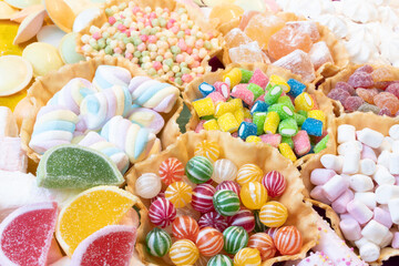 Fototapeta na wymiar Leckere und bunte Süßigkeiten