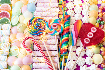 Leckere und bunte Süßigkeiten