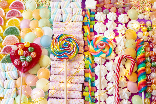 Leckere und bunte Süßigkeiten