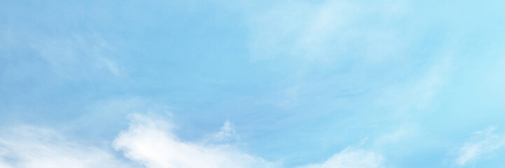 Blue sky with white cloud. The summer heaven is colorful clearing day Good weather and beautiful nature in the morning.