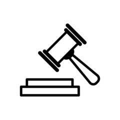 Judge Gavel Auction Icon Vector Illustration Design