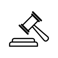 Judge Gavel Auction Icon Vector Illustration Design