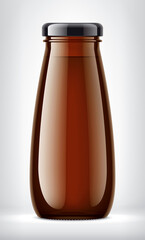 Color Glass Bottle on background.  