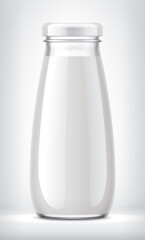 Glass Bottle on background.  