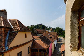 The historic city of Sighisoara in Transilvania Romania	
