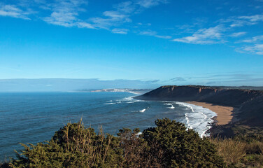 Image of the coast, view of the ocean in Portugal