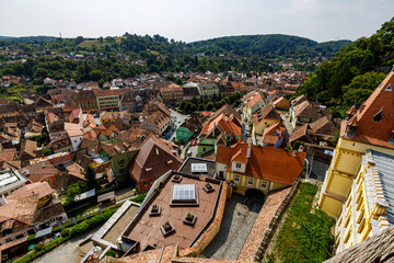 The historic city of Sighisoara in Transilvania Romania	

