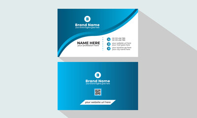 Blue modern, creative, Corporate business card Template 82 and name card, simple, Eye catching, Professional, clean template vector design with Triangle, Rectangle, Circle and Hexagon layout