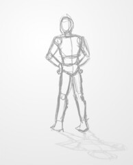 Man sketch body style draw