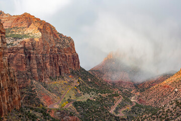 Daytime view of the famous Zion National Park