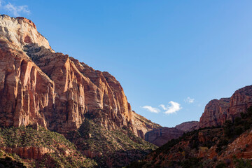 Daytime view of the famous Zion National Park