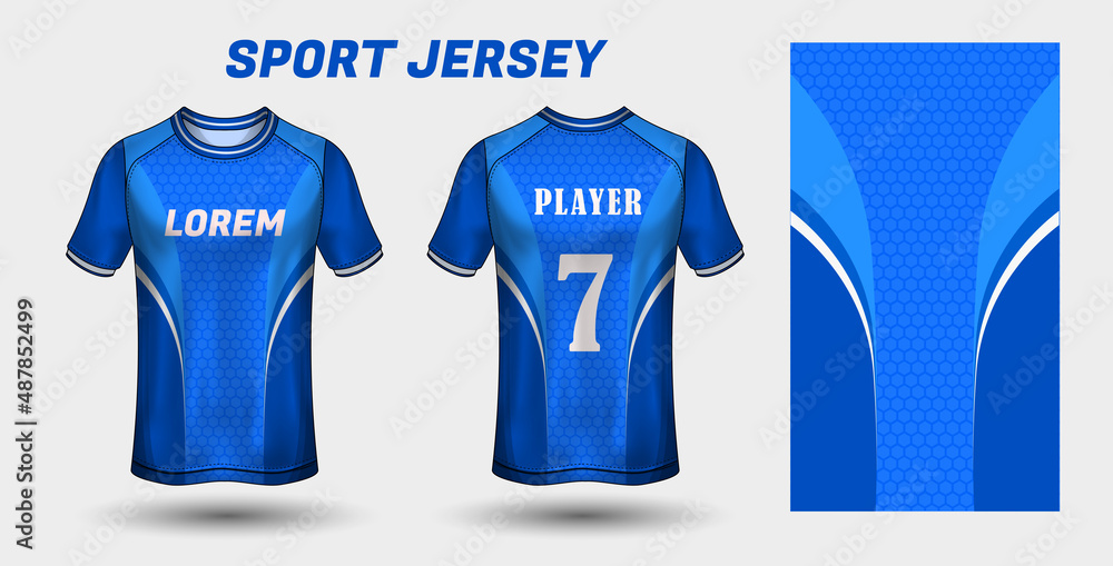 Poster Sport jersey design fabric textile template