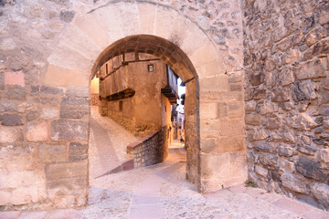 Fototapeta na wymiar arch of Albarracin, Teruel province, Aragon, Spain