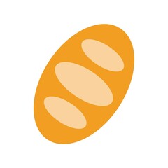 Bread icon on the white background. Vector illustration.