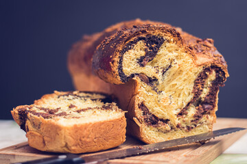 Romanian traditional sweet bread (cozonac)