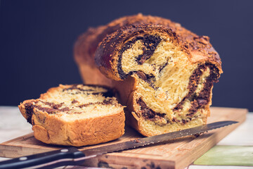 Romanian traditional sweet bread (cozonac)