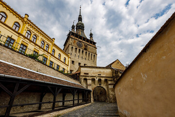The historic city of Sighisoara in Transilvania Romania	
