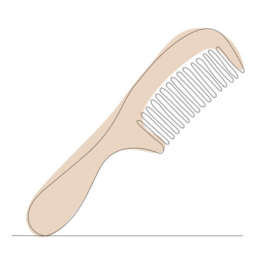 recommend clip art: hairbrush one line drawing, outline