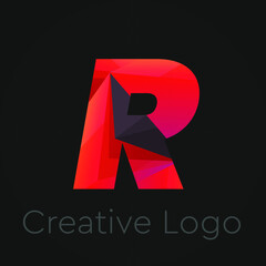 This an abstract colorful letter R Vector logo for Business Company, Brand Logo, abstract colorful illustration