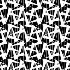 Seamless pattern with polygons abstract. Triangular shapes ornament. Triangle figures background. Repeated polygon forms wallpaper. Geometrical image. Digital paper, textile print, design. Vector art.