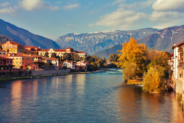autumn view of bassano del grappa