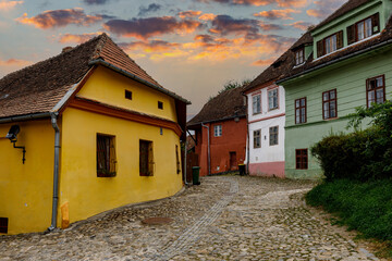 The historic city of Sighisoara in Transilvania Romania	
