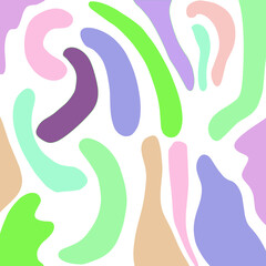 Vector geometric pattern.Simple random pastel colourful shapes swirl. Trendy doodle background wallpaper for print textile and poster, web design.